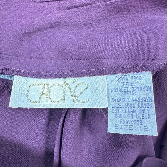 Cache purple high waist wide leg palazzo cumberbund pants Size 12 Deadstock NWT - Picture 6 of 15